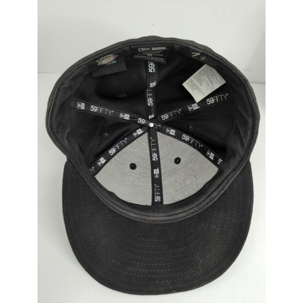 LMB New Era 59Fifty Vaqueros Unión Laguna fitted Black Cap Hat 7 1/2 - Picture 8 of 11